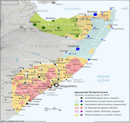 Mapa de Somalia