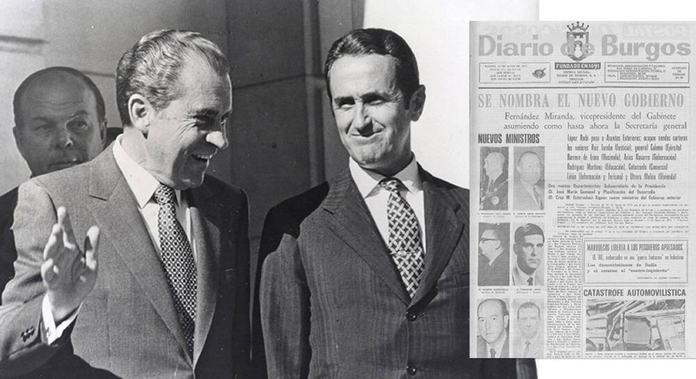 Nixon y López-Bravo, durante la visita a España del presidente de los Estados Unidos