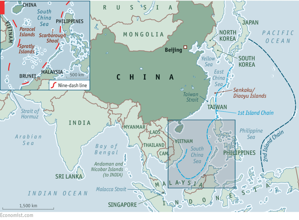 Primera y segunda cadena de islas
