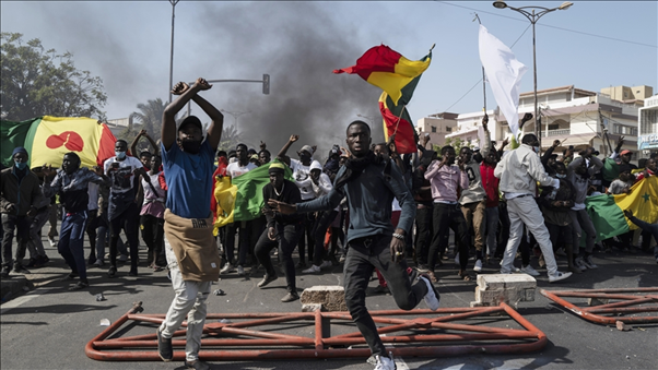 Protesas en Dakar, capital de Senegal