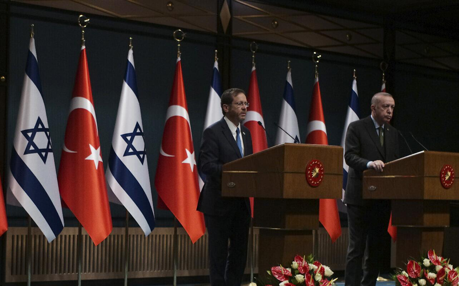 Los presidentes de Turquía e Israel