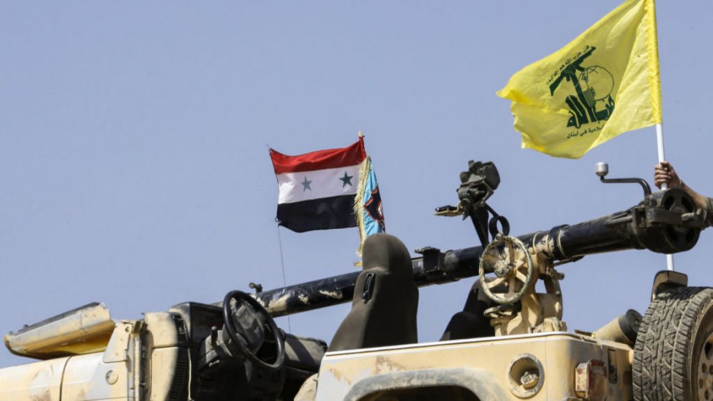 Bandera de Siria y Hezbollah