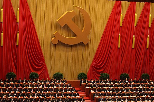 Delegados del Partido Comunista de China en el Gran Salón del Pueblo en Pekín