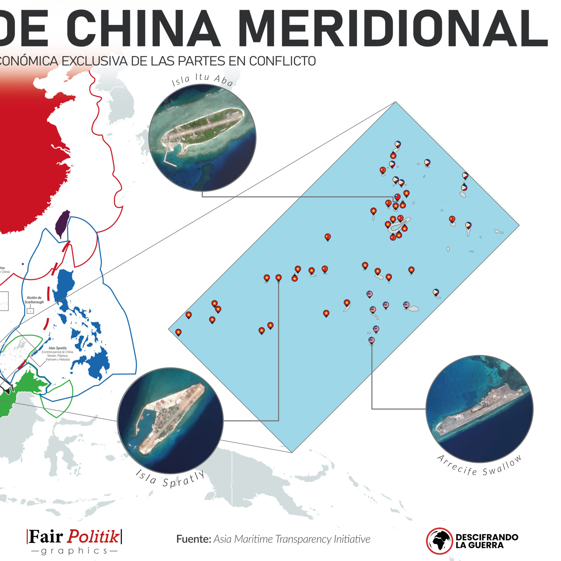 Mapa mar china conflicto meridional detalle 2