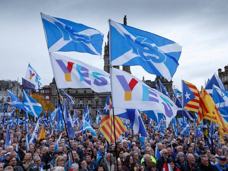 Movilización a favor de la celebración de un referéndum de independencia en Escocia