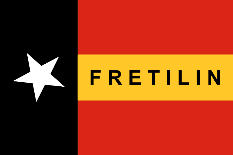 Bandera del Frente Revolucionario de Timor Oriental (FRETILIN)