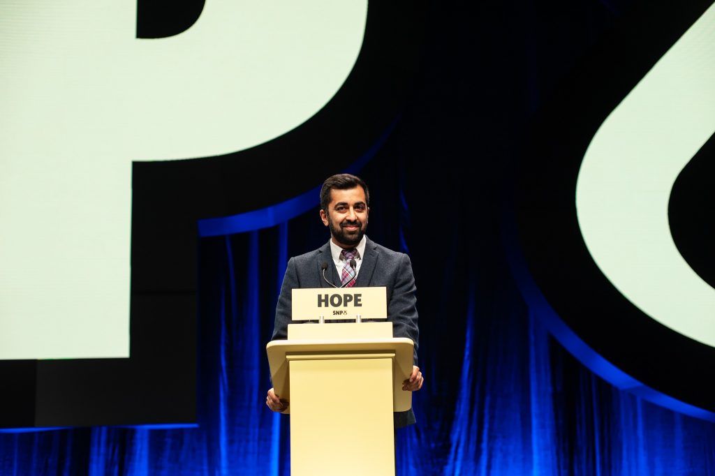 Humza Yousaf, líder del Partido Nacional Escocés (SNP) y primer ministro de Escocia