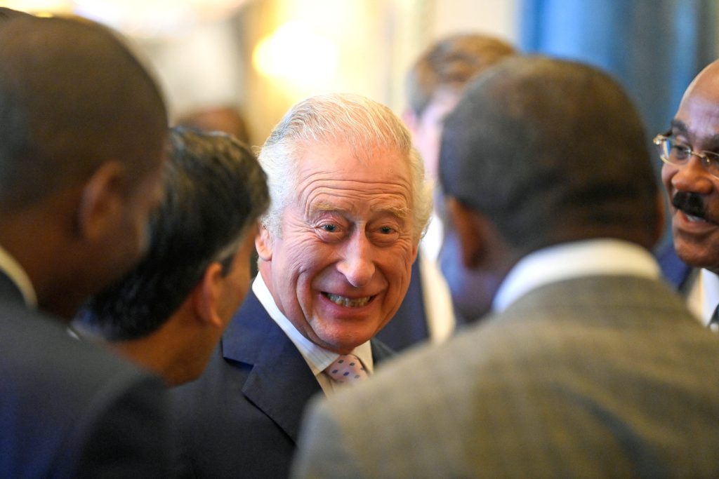 El rey británico Carlos III en un acto público. 