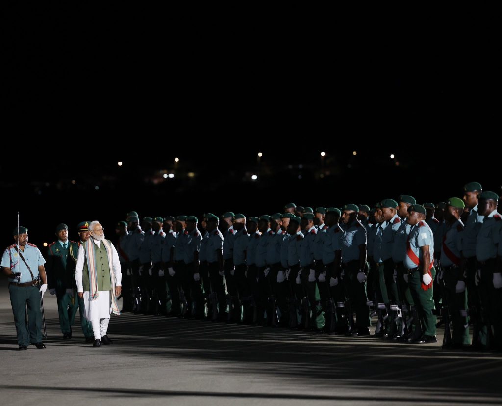 Narendra Modi durante su visita oficial a Papúa Nueva Guinea. El Pacífico se ha convertido en una región cada vez más importante para la geopolítica de India.