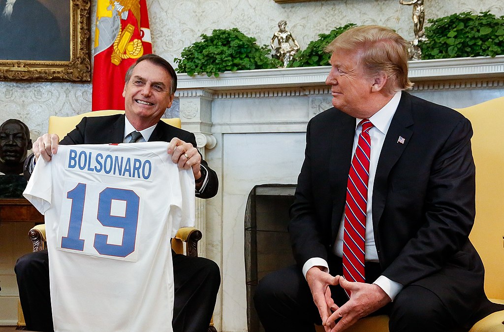 Jair Bolsonaro y Donald Trump, antiguos presidentes de Brasil y Estados Unidos, reunidos en la Casa Blanca.