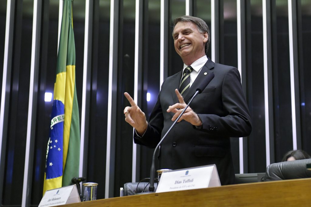 Jair Bolsonaro, antiguo presidente de Brasil e impulsor del nativismo, en una comparecencia en la Cámara de los Diputados.