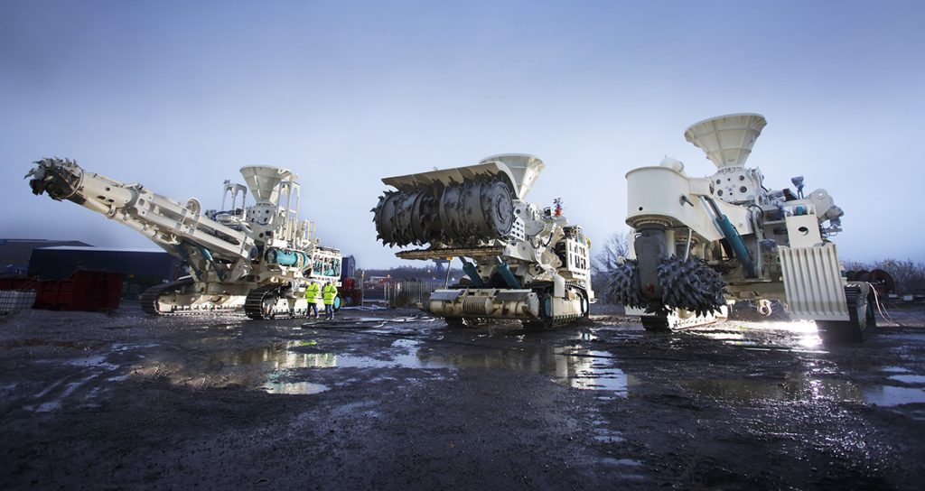Máquinas de minería submarina desarrolladas por la empresa canadiense Nautilus Minerals