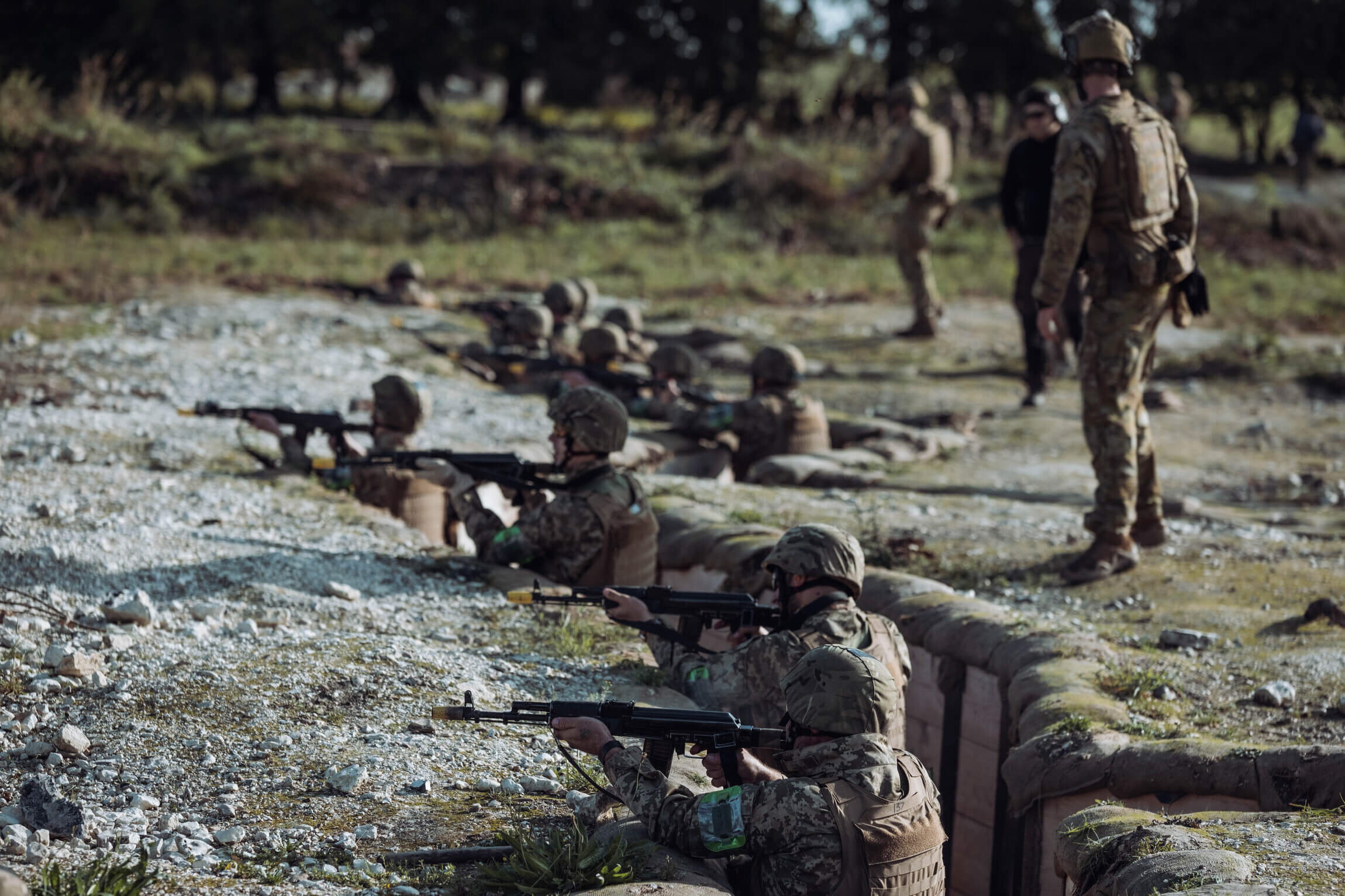 Soldados ucranianos reciben entrenamiento en Reino Unido. Foto de archivo.