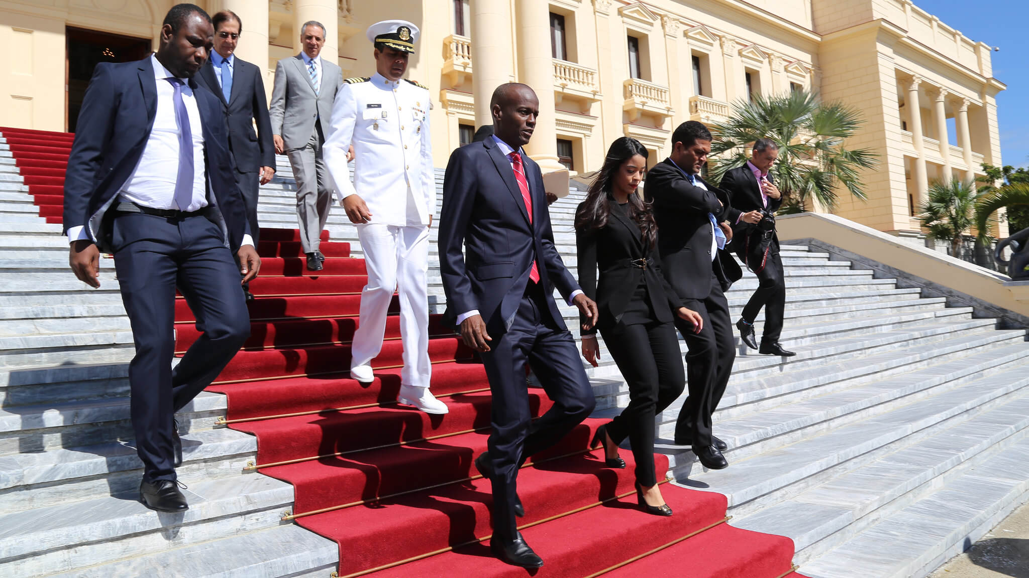 Jovenel Moïse en un viaje oficial a la República Dominicana cuando era presidente de Haití. 