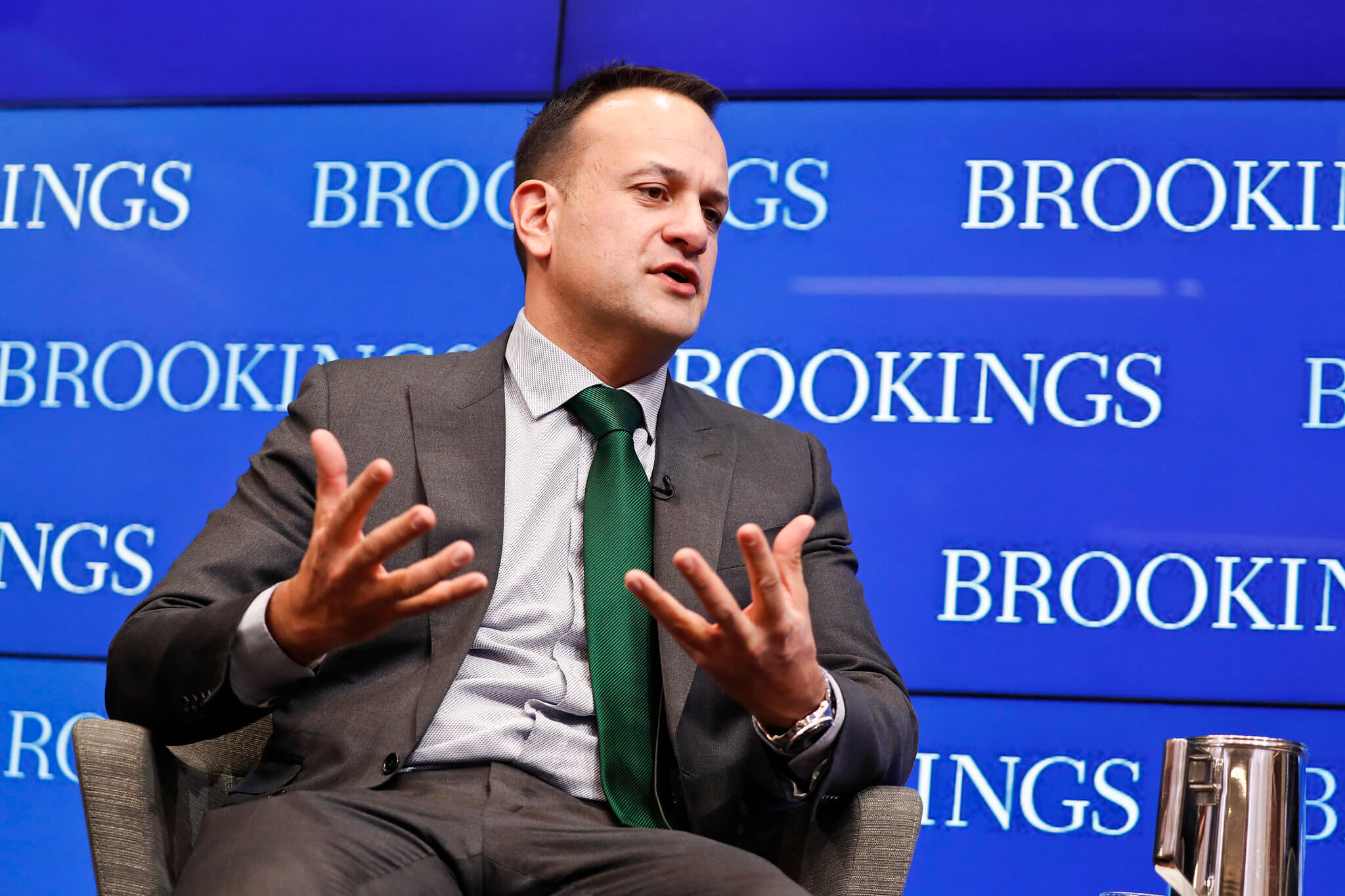 Leo Varadkar, primer ministro de Irlanda hasta el 6 de abril de 2024, en un acto organizado por Brookings. Fuente: Brookings Institution - bajo CC BY-NC-ND 2.0 DEED 