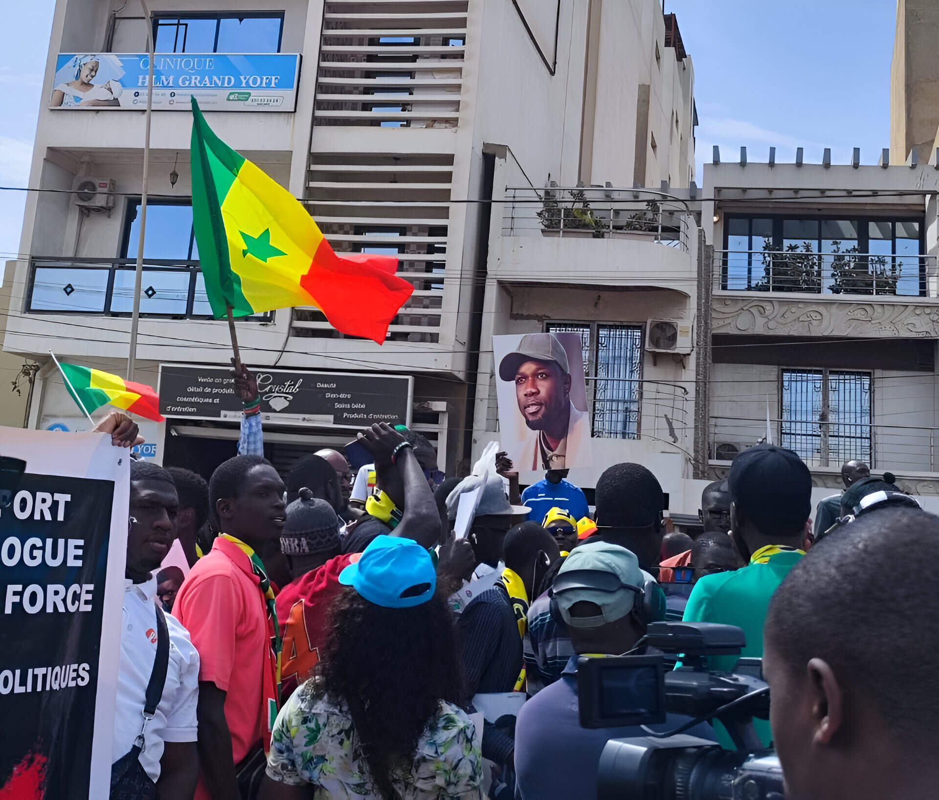 Manifestaciones en Dakar.
