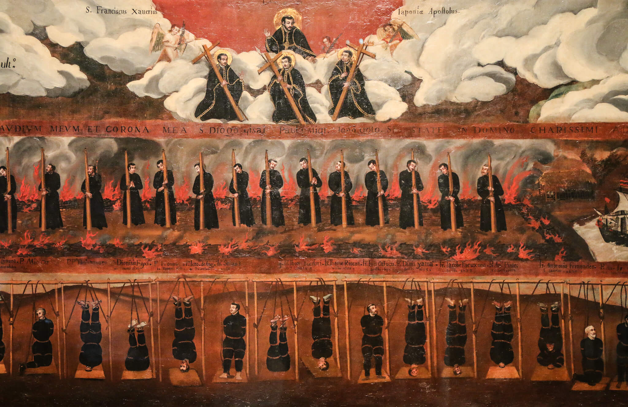 Cuadro de los 26 mártires de Japón, un grupo de cristianos que fueron ejecutados en 1597. 