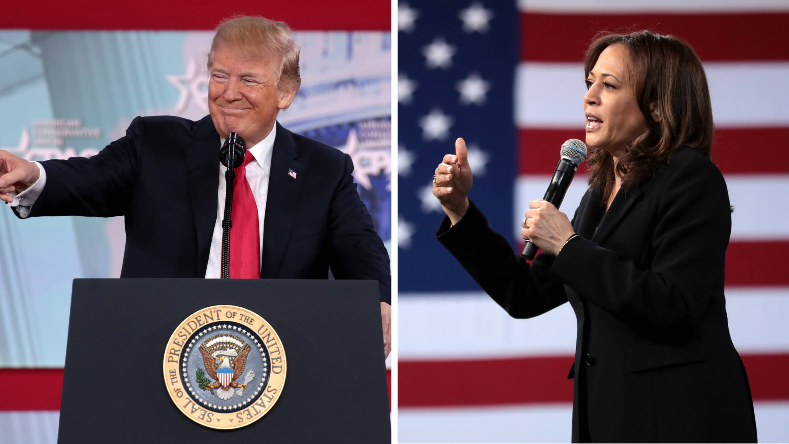 Los candidatos para la presidencia de Estados Unidos, Kamala Harris y Donald Trump.