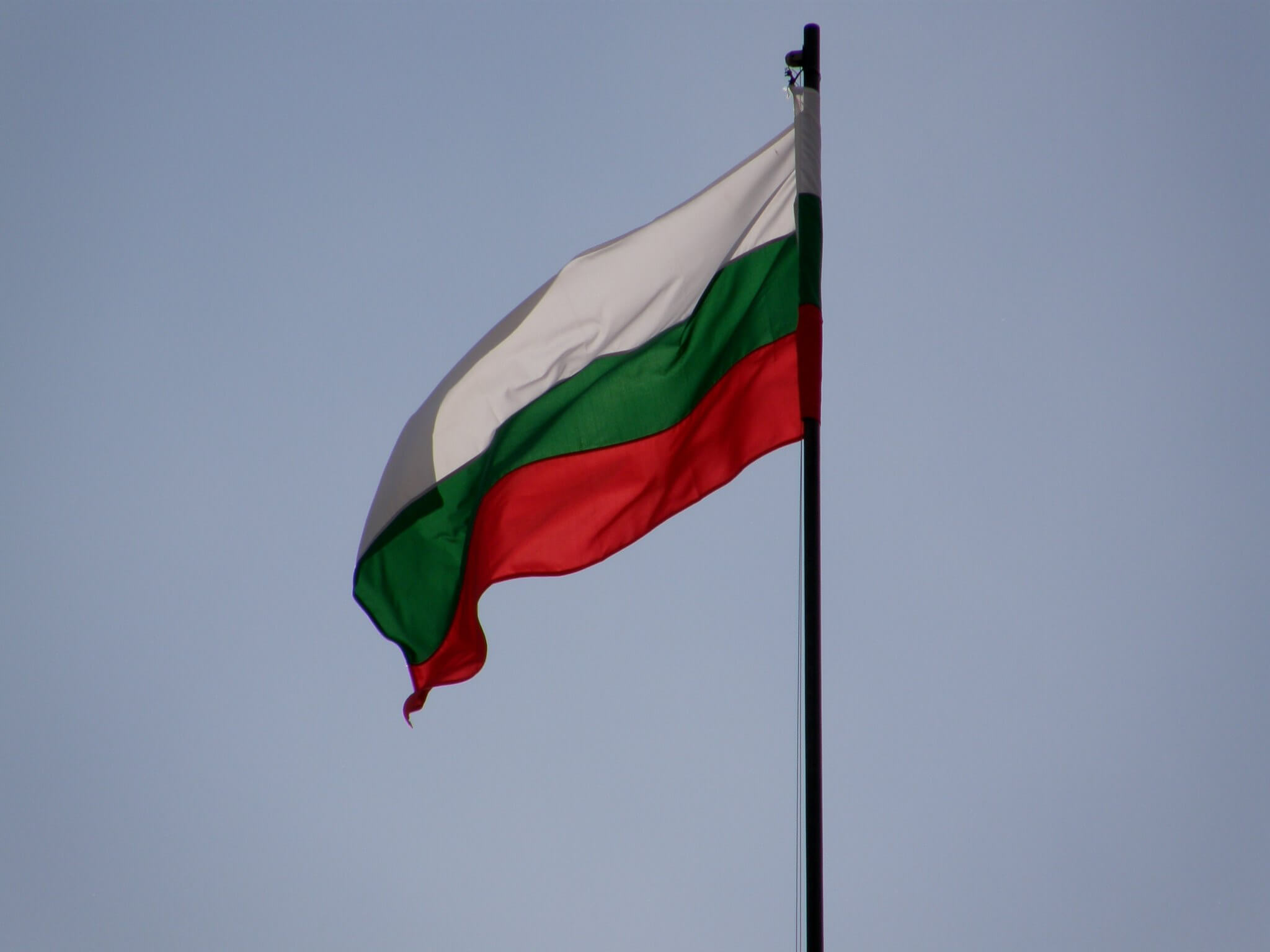Bandera nacional de Bulgaria. 