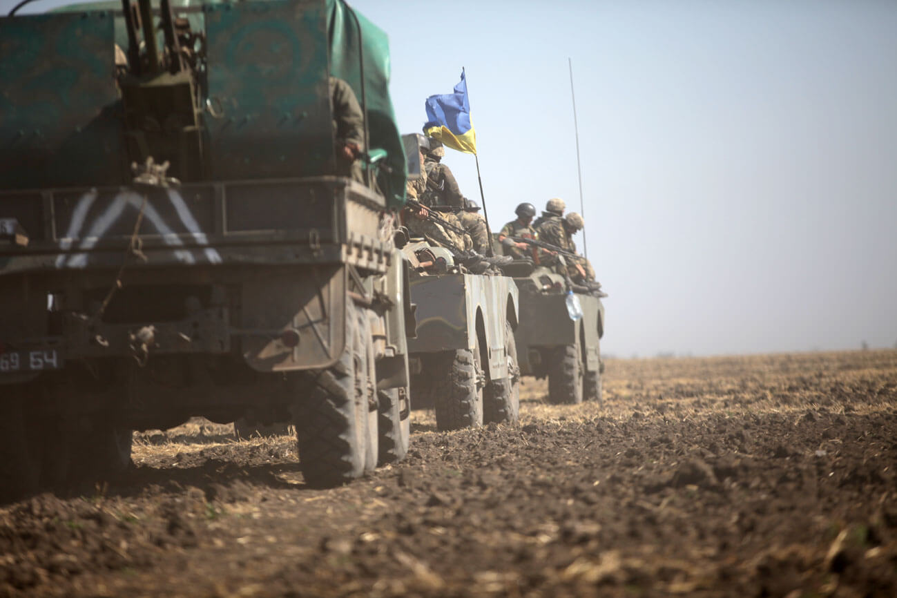 Tropas ucranianas en el Donbass. 