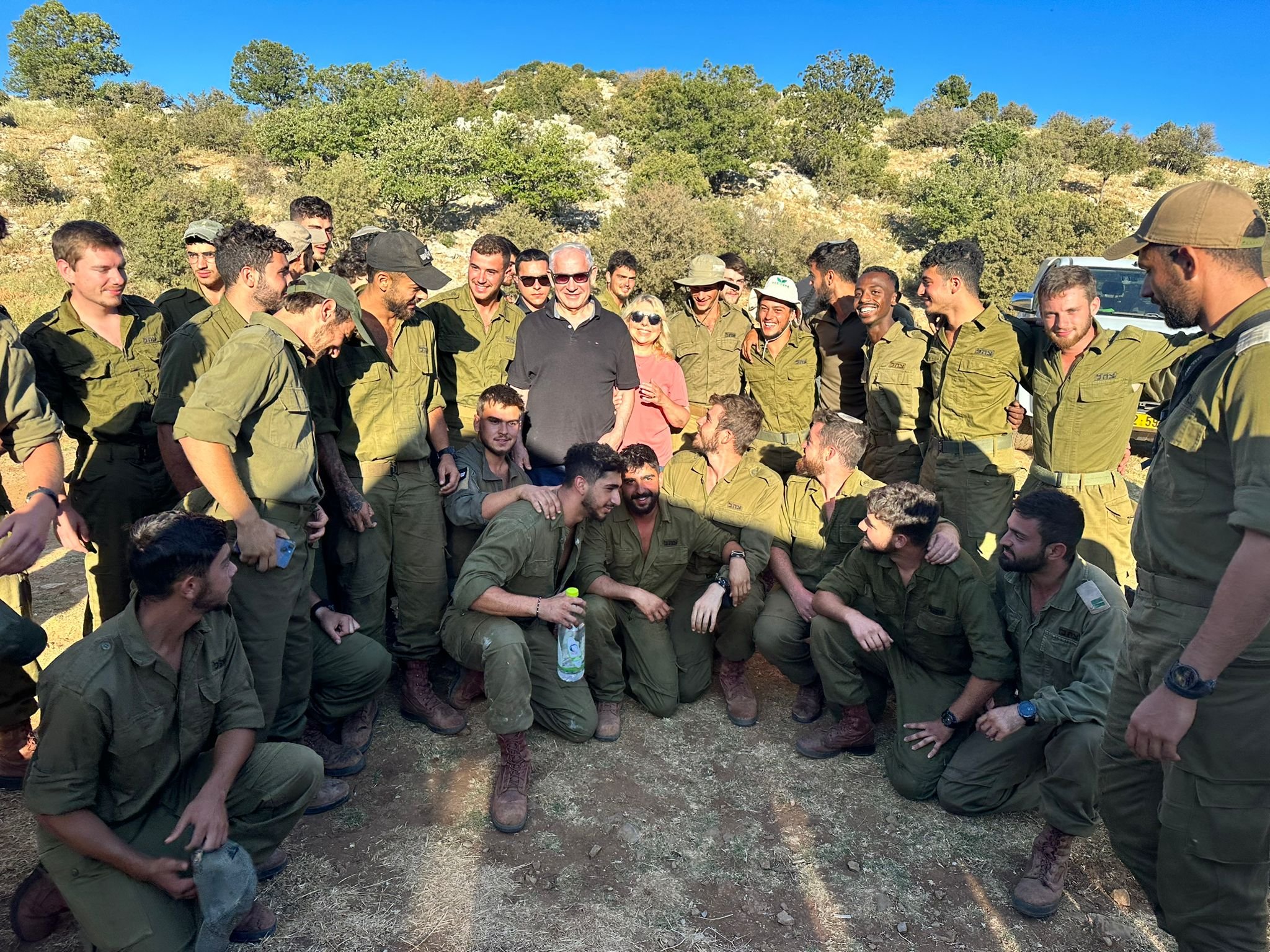 Benjamin Netanyahu en el monte Hermón