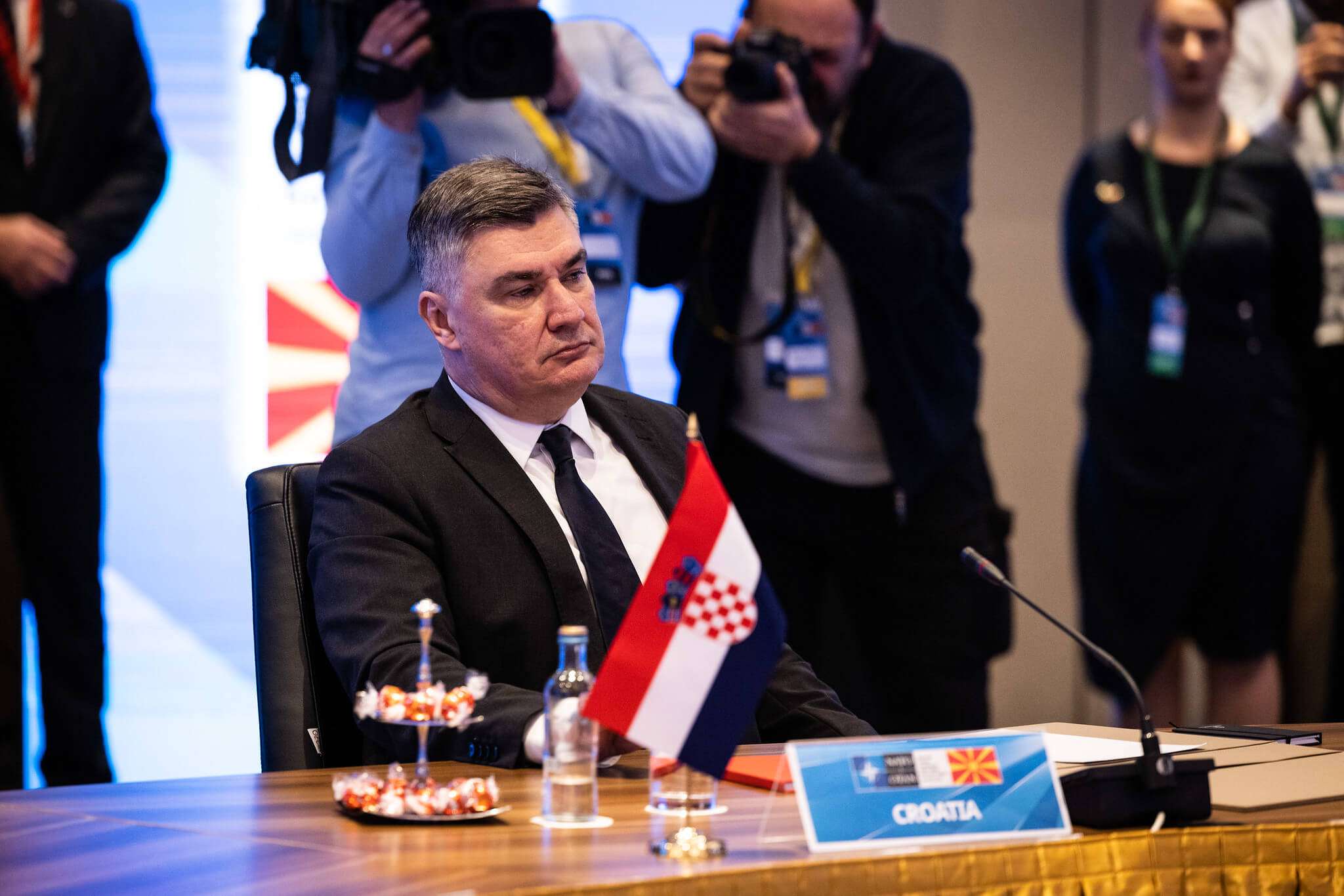 Zoran Milanovic, presidente de Croacia, en una cumbre de la OTAN.