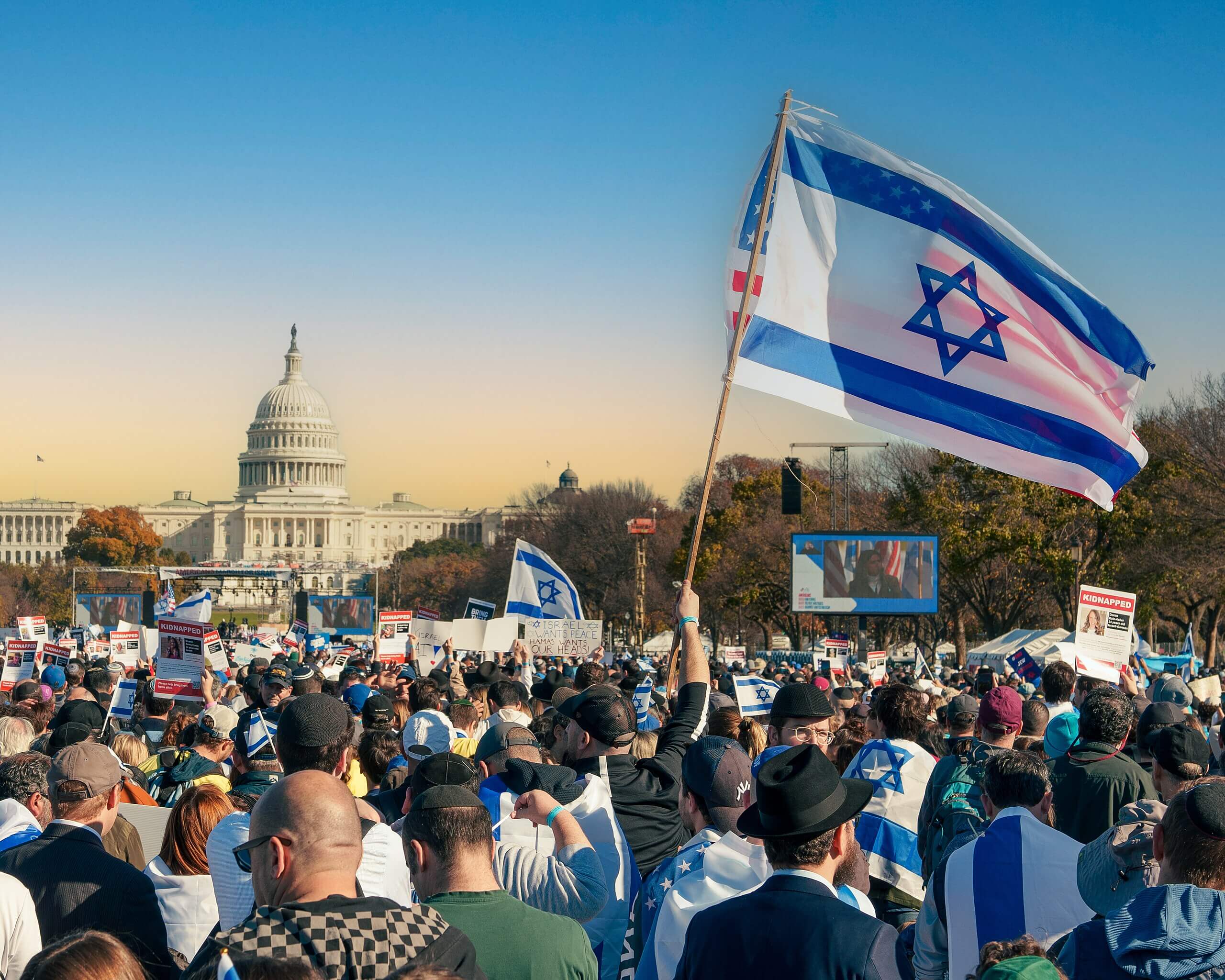 Movilización organizada en Washington, Estados Unidos, a favor de Israel, el 14 de noviembre de 2023.
