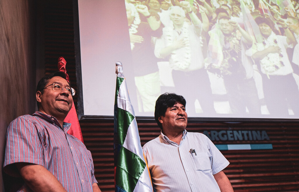 Luis Arce, presidente de Bolivia, y Evo Morales, ex presidente de Bolivia, antes de su ruptura