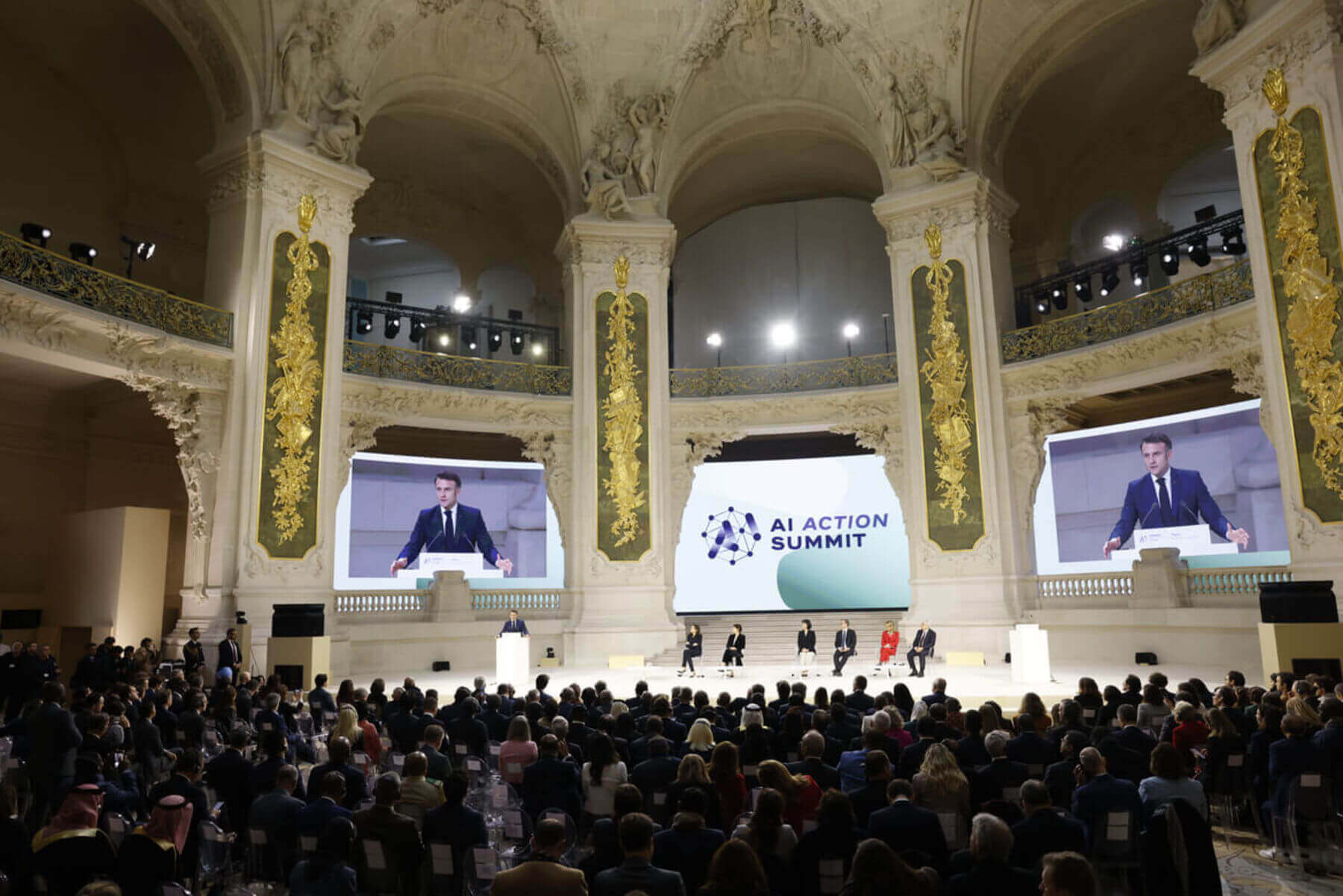 Cumbre de París sobre inteligencia artificial, liderada por Francia e India y celebrada en febrero de 2025.
