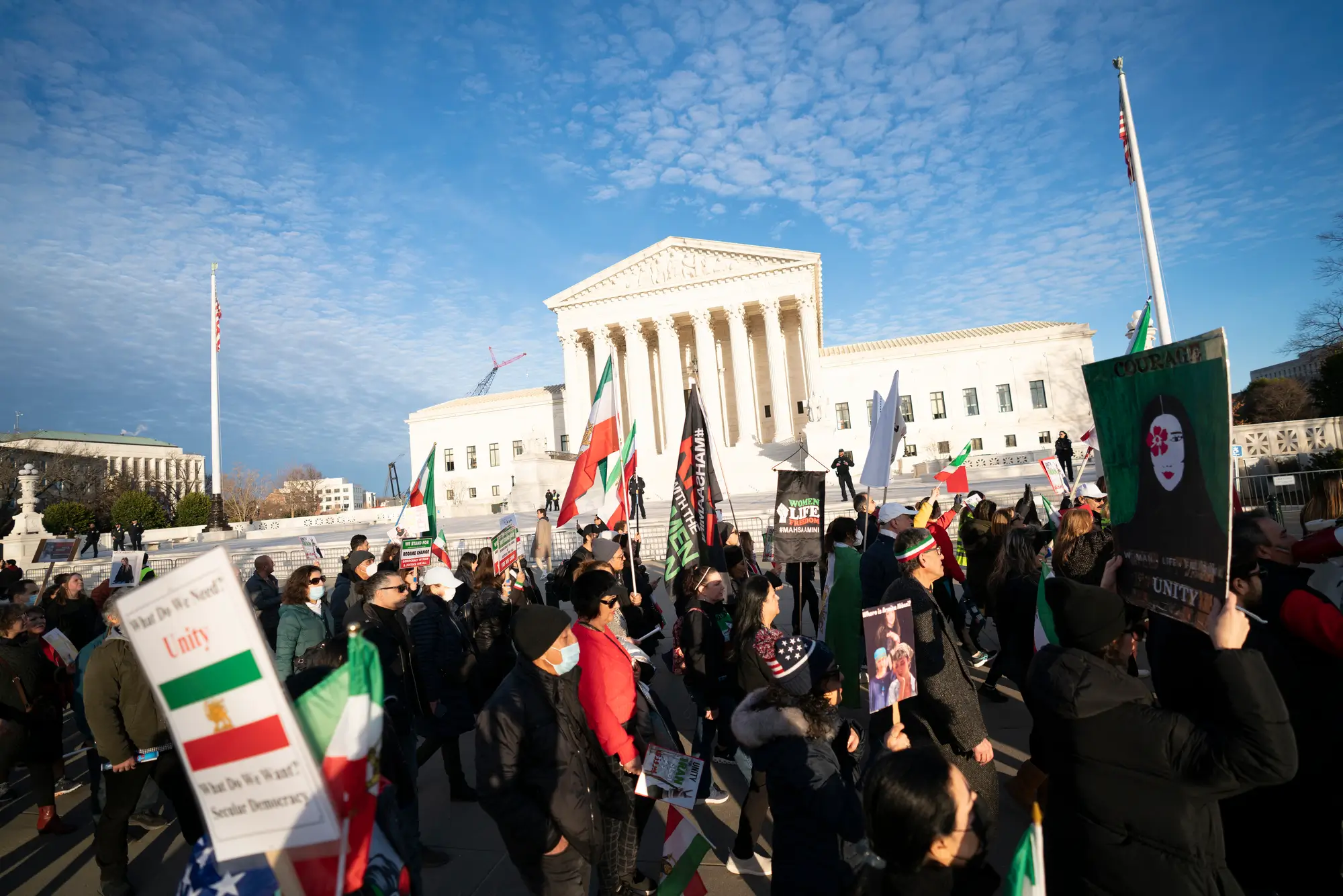 Movilización organizada en Washington (Estados Unidos) en apoyo a las protestas que sacudieron Irán entre finales de 2025 y comienzos de 2026.