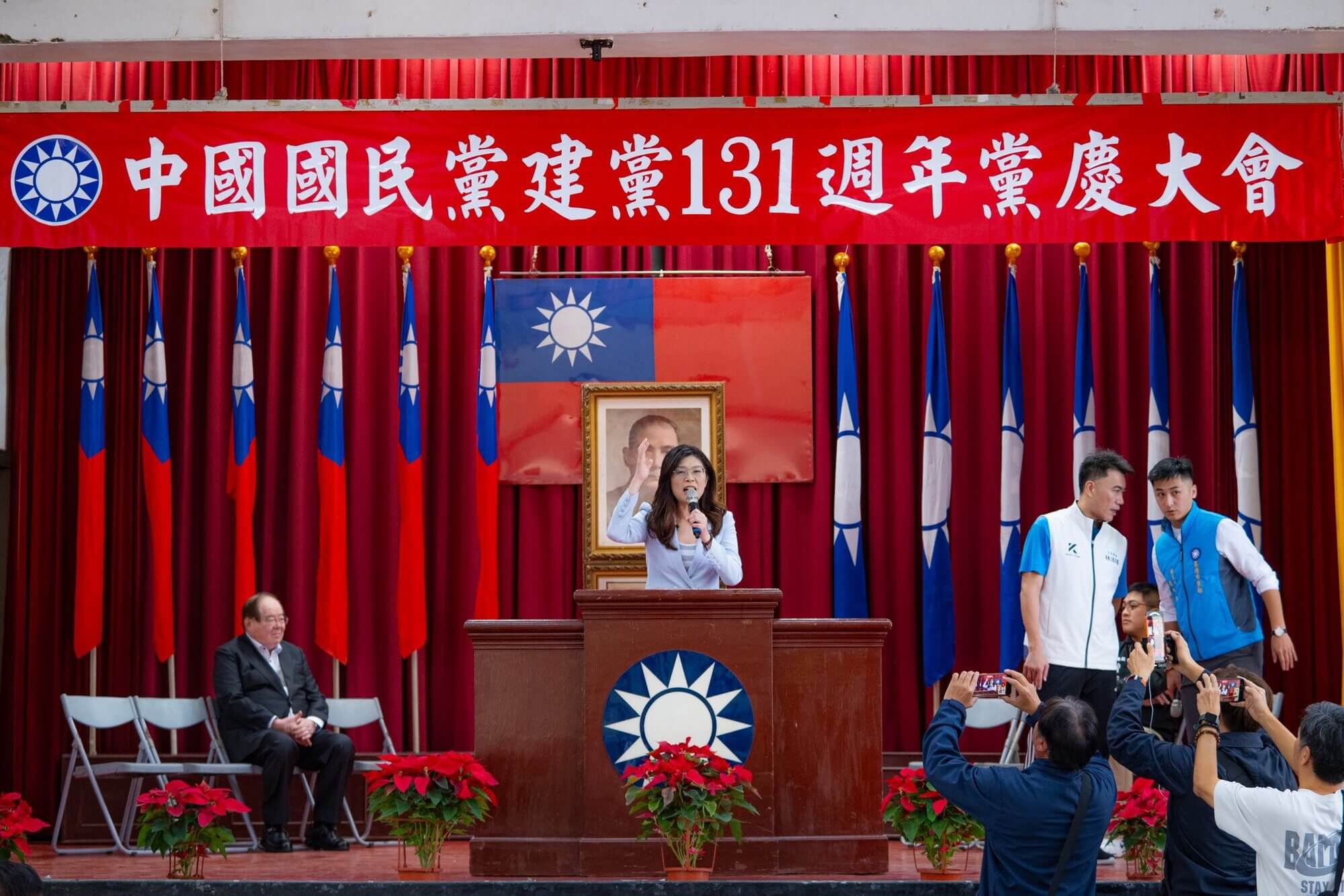 Cheng Li-wun, lideresa del Kuomintang, en un acto público organizado en Taipéi. 